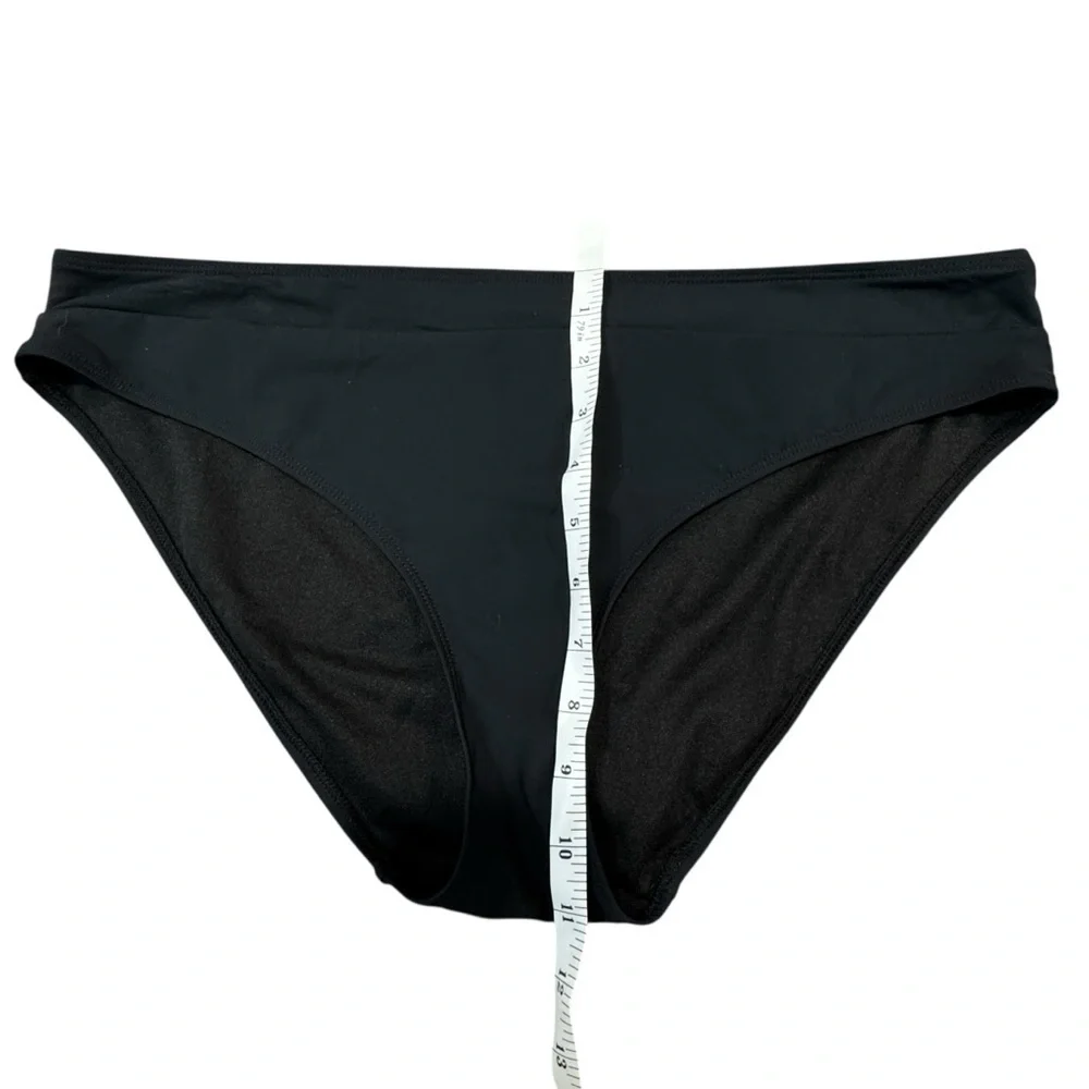 Accessorize London Women’s Bikini Bottom Black Swimwear Size 12